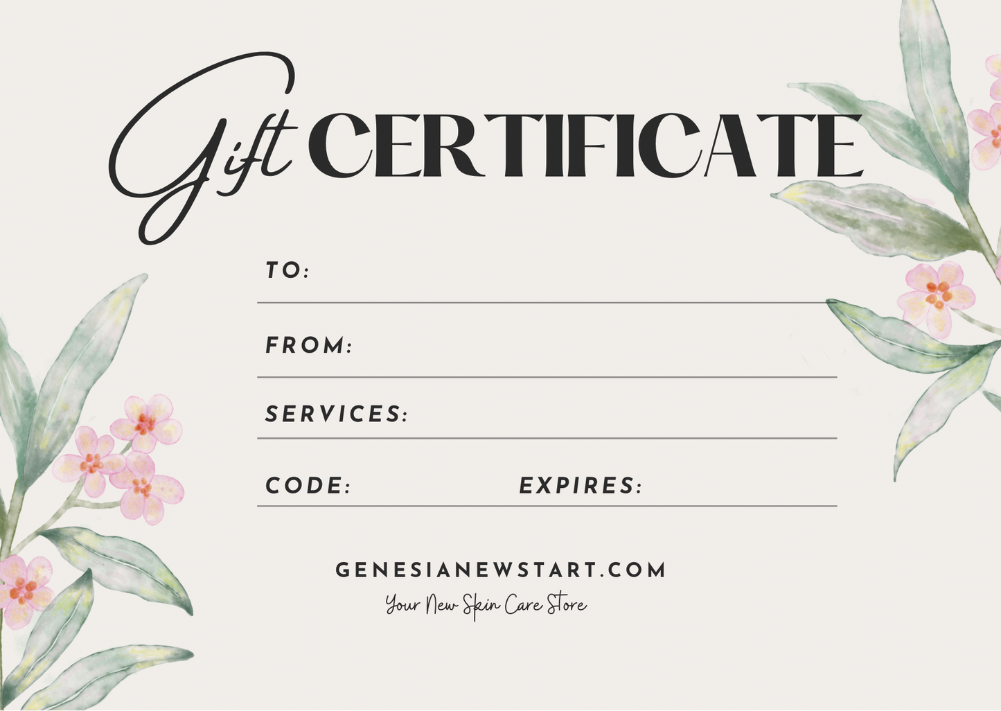 GIFT CERTIFICATE